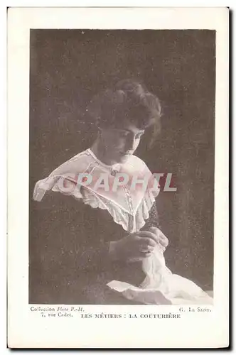 Cartes postales Les metiers la couturiere