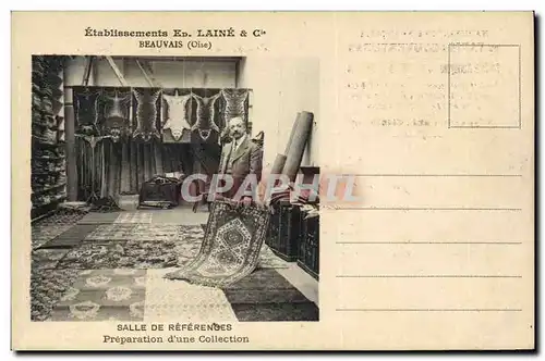 Cartes postales Etablissements Laine Beauvais Oise Salle de references Preparation d&#39une collection TOP