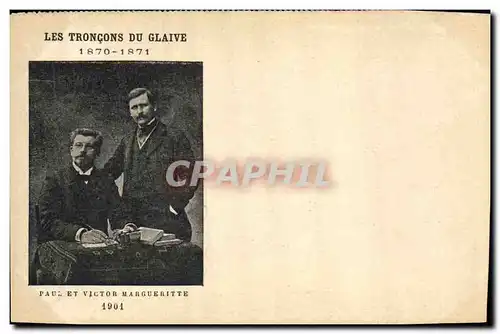 Cartes postales Les troncons du glaive Paul et Victor Margueritte 1901