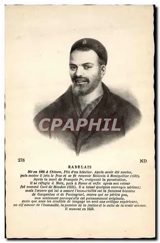 Cartes postales Rabelais