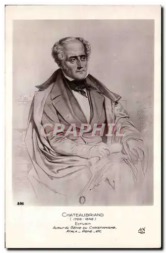 Cartes postales Chateaubriand Ecrivain