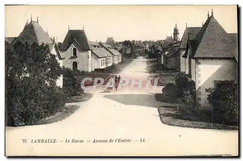 Ansichtskarte AK Cheval Chevaux Hippisme Lamballe Le haras Avenue de l&#39entree