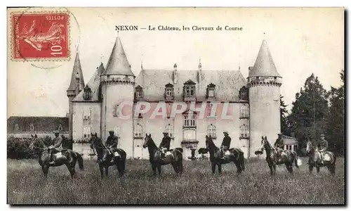 Cartes postales Cheval Chevaux Hippisme Nexon Le chateau Les chevaux de course