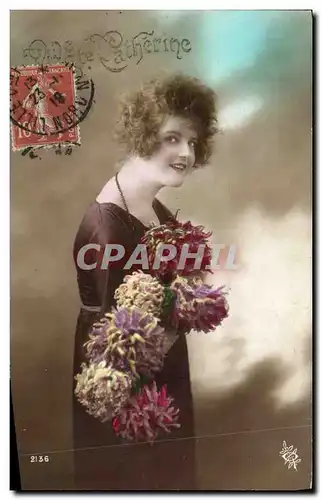 Cartes postales Fantaisie Ste Catherine Fleurs