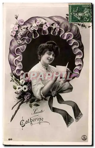 Cartes postales Fantaisie Ste Catherine Femme Bonnet