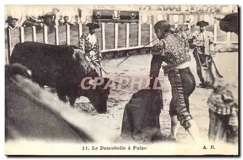 Ansichtskarte AK Corrida Course de taureaux Le Descabello a Pulso