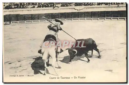 Ansichtskarte AK Corrida Course de taureaux Un picador