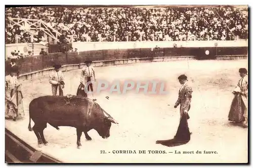 Ansichtskarte AK Corrida Course de taureaux La mort du fauve