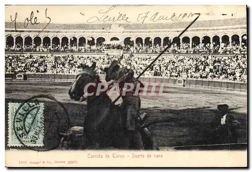 Ansichtskarte AK Corrida Course de taureaux Corrida de toros Suerte de vara