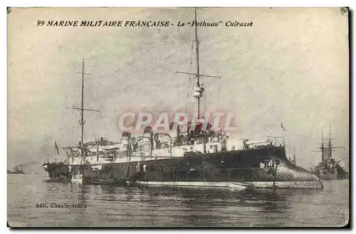 Ansichtskarte AK Bateau de Guerre Le Pothuau Cuirasse