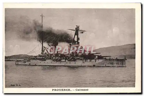 Cartes postales Bateau de Guerre Provence Cuirasse