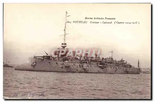 Ansichtskarte AK Bateau de Guerre Pothuau Croiseur Cuirasse