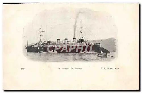 Ansichtskarte AK Bateau de Guerre Le croiseur Le Pothuau