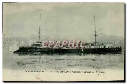 Ansichtskarte AK Bateau de Guerre Le Pothuau Croiseur Cuirasse de 2eme classe