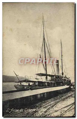 Ansichtskarte AK Bateau de Guerre L&#39aviso de guerre Le Pacifique