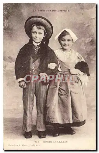 Cartes postales Folklore Enfants de Vannes