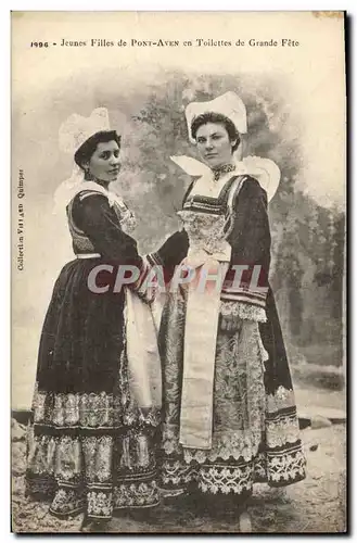 Ansichtskarte AK Folklore Jeunes filles de Pont Aven en toilettes de grande fete