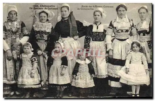 Ansichtskarte AK Folklore Chateaulin Un concours de costumes