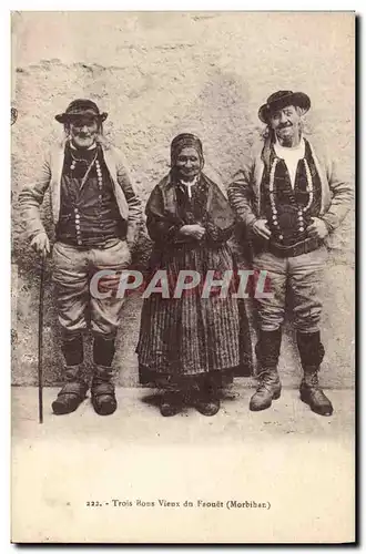 Cartes postales Folklore Trois Bons vieux du Faouet Morbihan