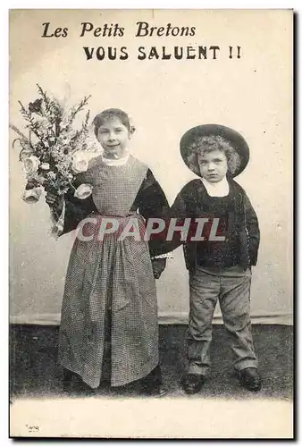 Cartes postales Folklore Enfants Bretagne