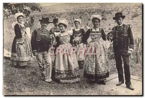 Cartes postales Folklore Costumes de Pont Aven