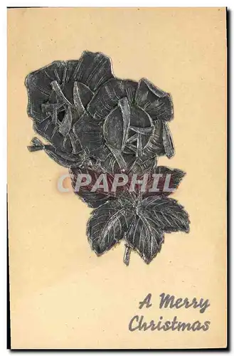 Ansichtskarte AK Fantaisie Fleurs argent�es (en relief)