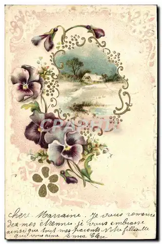 Cartes postales Fantaisie Fleurs