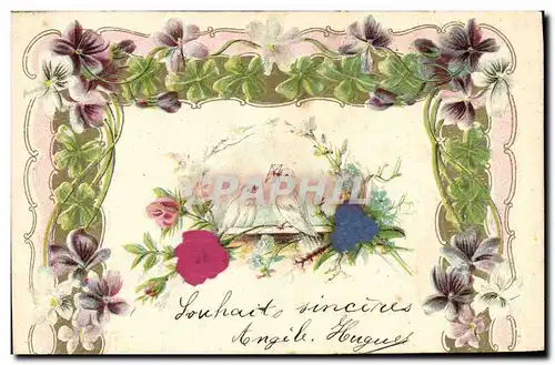 Cartes postales Fantaisie Fleurs Colombes