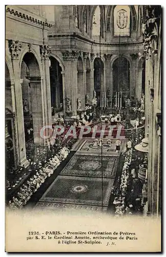 Ansichtskarte AK Paris Premiere ordination de pretres par SE le cardinal Amette Archeveque de Paris a l&#39eglise