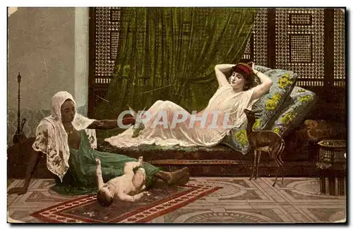 Cartes postales Femme orientale Tapis