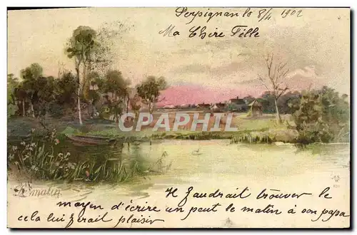 Cartes postales Fantaisie Illustrateur Paysage