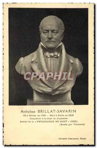 Cartes postales Anthelme Brillat Savarin Belley Conseiller a la Cour de Cassation Le Physiologie du Gout