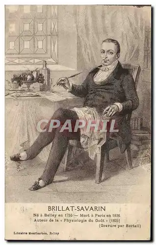 Cartes postales Brillat Savarin La Physiologie du Gout