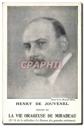 Cartes postales Henry de Jouvenel La vie orageuse de Mirabeau