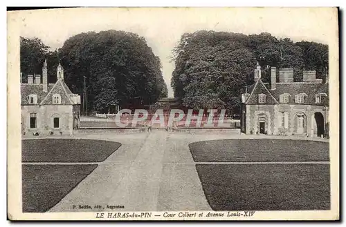 Cartes postales Cheval Equitation Hippisme Le Haras du Pin Cour Colbert et Avenue Louis XIV