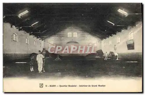 Cartes postales Cheval Equitation Hippisme Dijon Quartier Heudelet Interieur du grand manege