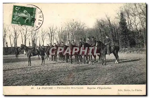 Cartes postales Cheval Equitation Hippisme La Fleche Prytanee militaire Reprise d&#39equitation