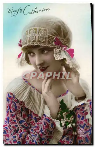 Cartes postales Fantaisie Femme Bonnet Ste Catherine