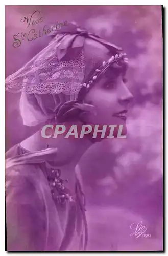 Cartes postales Fantaisie Femme Bonnet Ste Catherine