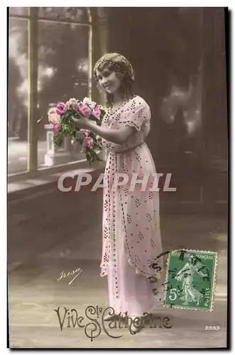 Cartes postales Fantaisie Femme Bonnet Ste Catherine