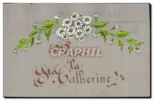 Cartes postales Fantaisie Fleurs Ste Catherine