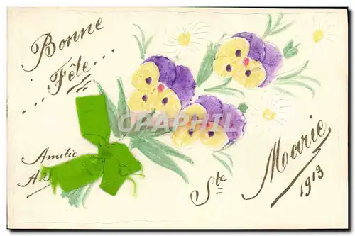 Cartes postales Fantaisie Fleurs Bonnet Ste Catherine