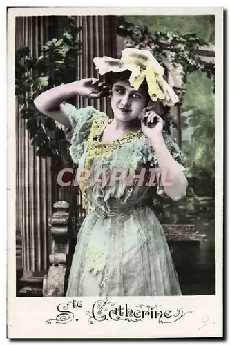 Cartes postales Fantaisie Femme Bonnet Ste Catherine