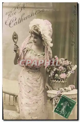 Cartes postales Fantaisie Femme Bonnet Ste Catherine