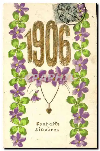 Cartes postales Fantaisie Annee 1906 Fleurs