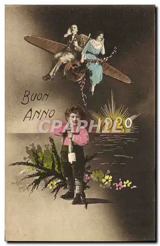Ansichtskarte AK Fantaisie Enfant Annee 1920 Avion Aviation