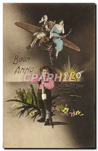 Cartes postales Fantaisie Enfant Annee 1920 Avion Aviation