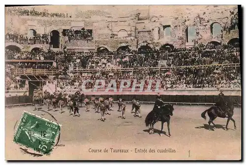 Cartes postales Corrida Course de taureaux Entree des cuadrillas