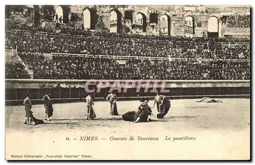 Cartes postales Corrida Course de taureaux Nimes Le puntillero