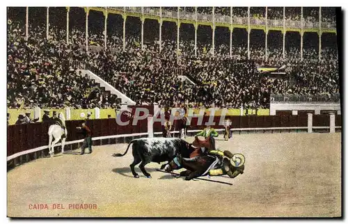 Ansichtskarte AK Corrida Course de taureaux Caida del picador